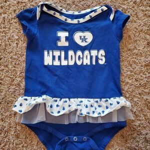 Blue UK Wildcats Baby bodysuit‎ Tutu, girls size 6 To 9 Months Ncaa One Piece